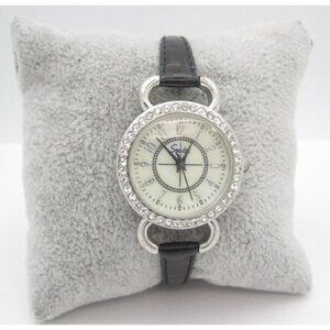 Women Speidel Crystals Quartz WR Analog 28mm Round Watch (H746) "New Battery"